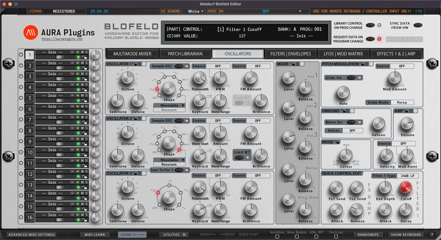 waldorf blofeld editor oscillators