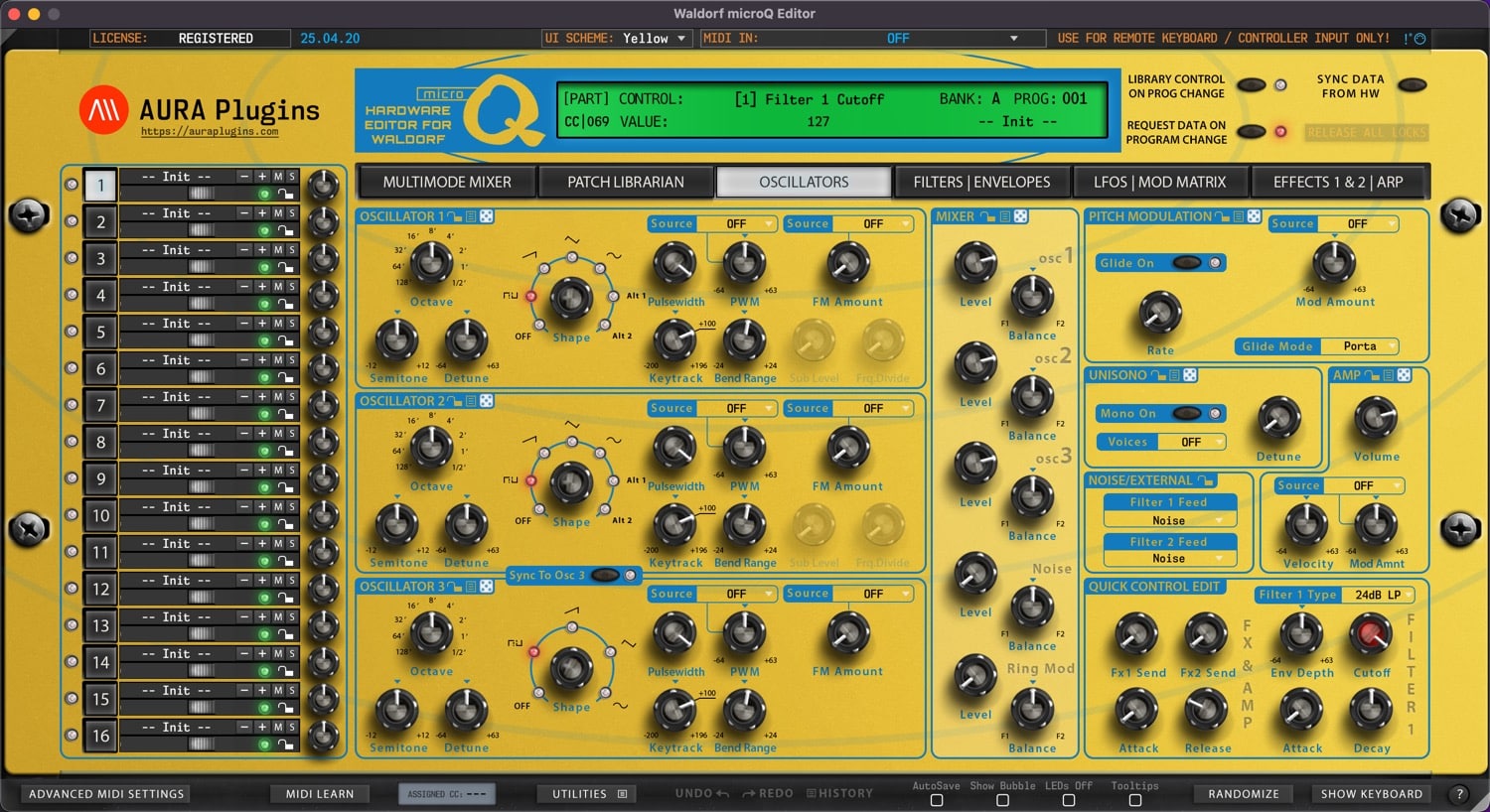 waldorf microq editor oscillators